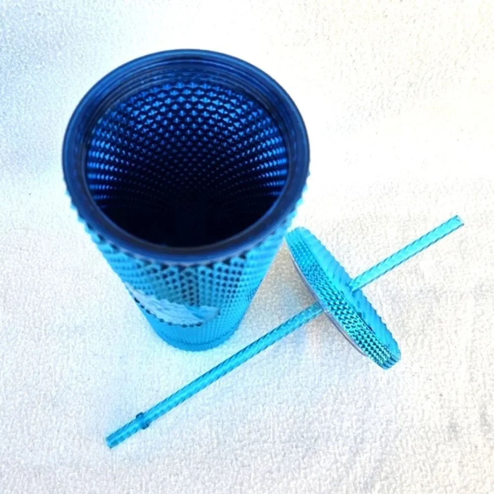 Starbucks Blue Chrome Studded Tumbler 24oz